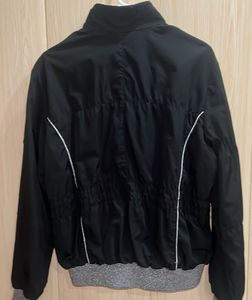 Korean Black Jacket with Striped Detail