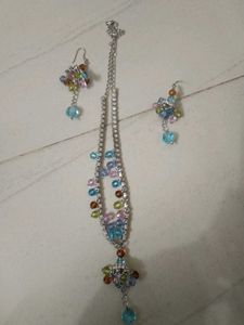 Colorful Beaded Necklace &amp; Earring Set