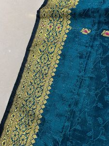Elegant Teal &amp; Pink Saree