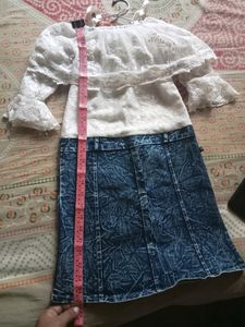 Chicken With Denim Frock
