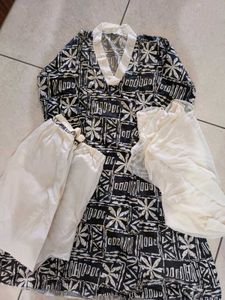 A line kurta with afghani salwar