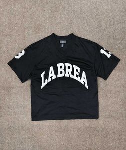 LA BREA Black Mesh Sports T-Shirt