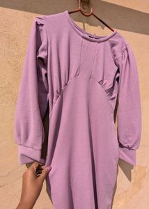 Cute Lilac Midi Dress new Year Party