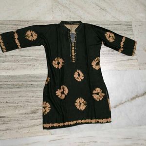 Stylish Black Kurta with Pants Set