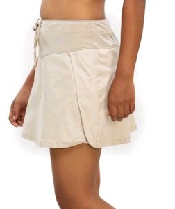QUECHUA - Women Light Beige Cotton Skort With Pock