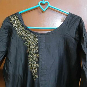 Black Kurta Set with Dupatta