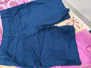 Boy's Blue Cotton Shorts