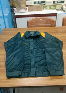 Men's Dark Green & Yellow Track Jacket