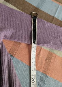 Lilac Ribbed Knit Sweatshirt