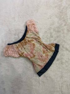 Floral Lace Sleeve Top