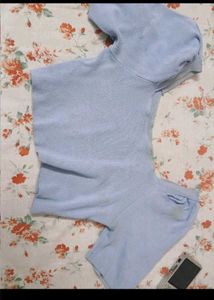 combo light blue and green top