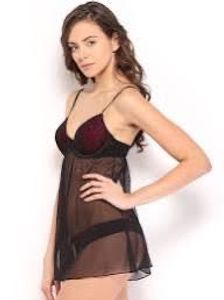Sheer Black Babydoll Lingerie