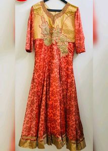 Elegant Floral Anarkali Dress
