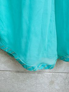 Sea Green Sharara Set With Gota Patti Work