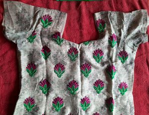 3 piece embroidered suit,green salwar &amp; dupatta