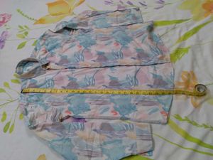 Abstract Print Button-Down Shirt