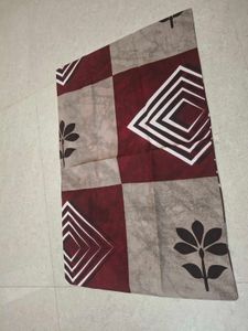 Maroon and Grey Geometric Print single Bedsheet
