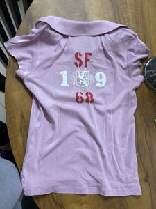 Pink y2k Polo Shirt