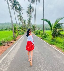 Cute Red Heart Print Summer Dress