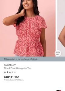 Pink Floral Peplum Top