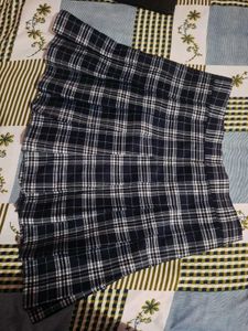 Plaid Pleated Mini Skirt