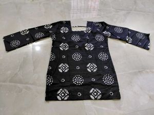 brand new Black & White Printed Kurta