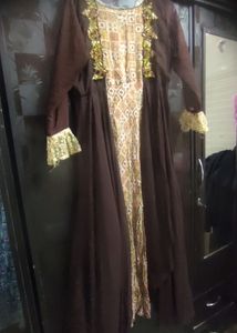 Floor Length Party Cowl Gown