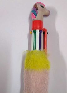 Cute Fluffy Unicorn Pen 6 in 1 Fur cloth latest