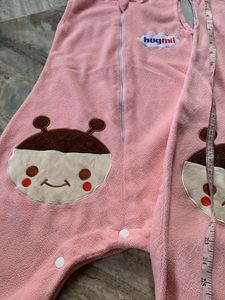2 Hugmii Pink Sleepsuits with Cute Design