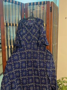 Beautiful Blue Printed Kurta cum dress