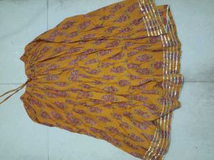 Flowy Ethnic Skirt with Floral Print