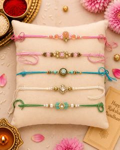 Pack of 5-Beautiful Rakhi Set - Raksha Bandhan