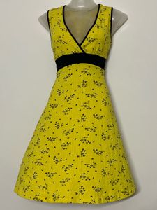 Pintresty Yellow Floral Mini Dress