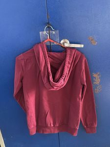 Burgundy Zip-Up Hoodie