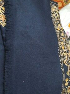 Embroidered Navy Blue shawls