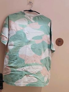 Camouflage Print Oversized T-Shirt
