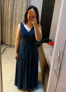 Elegant Navy Blue Maxi Dress