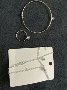 Bracelet, Ring, Necklace, Earrings Set