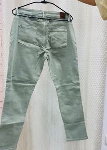Mint Green Jeans with Sequin Detail