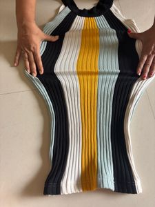 Striped Sleeveless Mini Dress