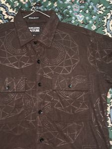 Men's Graphic Print Button-Up Shirt