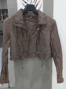 Brown Cropped Jacket