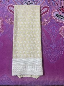Chhavi Beige Cotton Chikankari Kurti - Size L