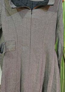 Chic Grey Peplum Dress