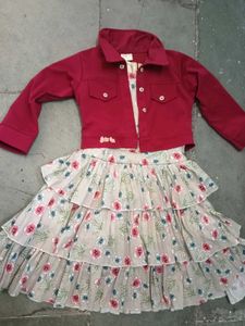 Floral Tiered Dress with Jacket