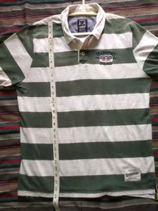 Striped Long-Sleeve Polo Shirt