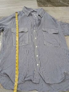 Striped Button-Down Shirt with Pockets