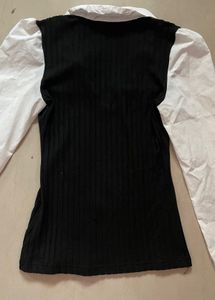 Stylish Layered Collared Top