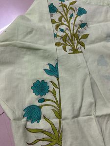 its is floral print kurti set its is osum work its cotton kurti set xxl size