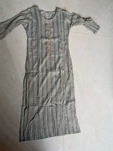 Striped Grey Kurta